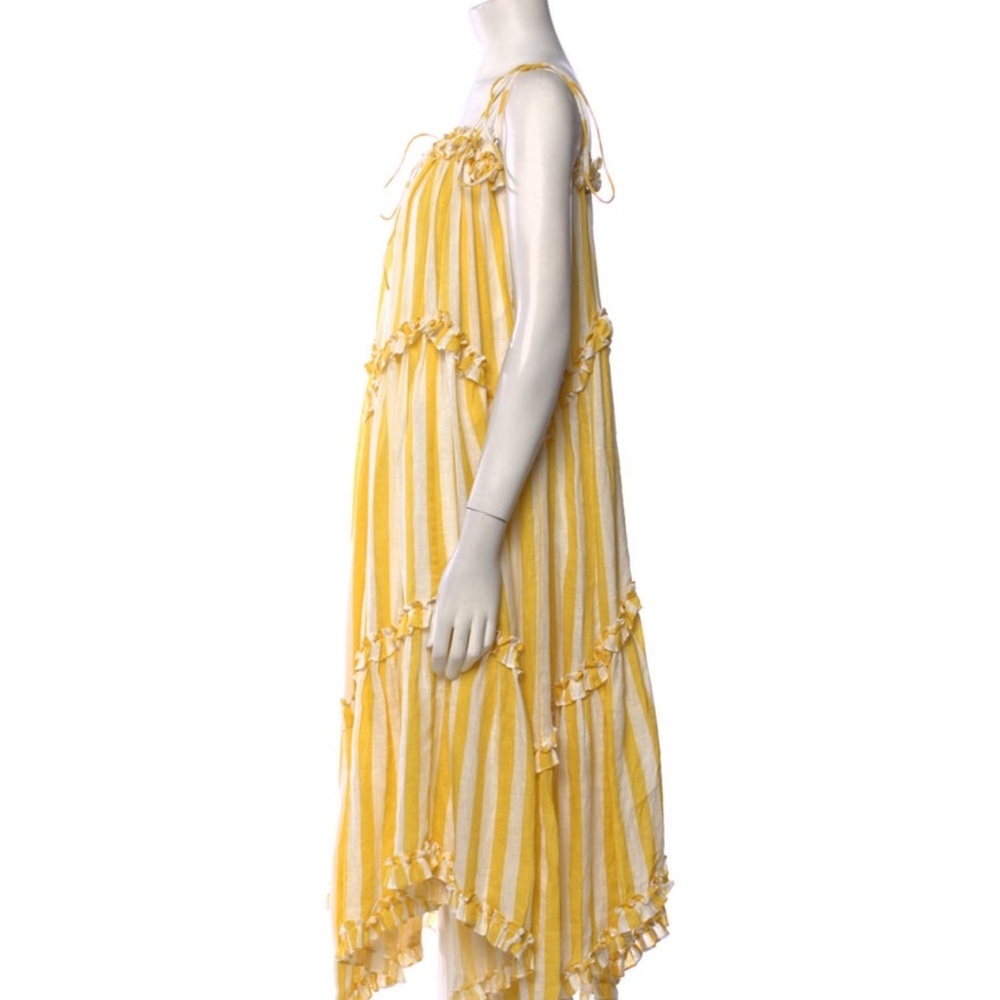 Zimmermann Yellow and White Asymmetrical Dress - Picture 8 of 11